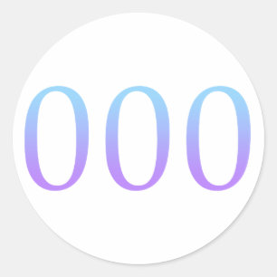 Adesivo Número de anjo 000 - unidade