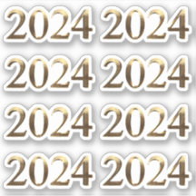 Número de Ano Dourado Faux Feliz ano novo 2024