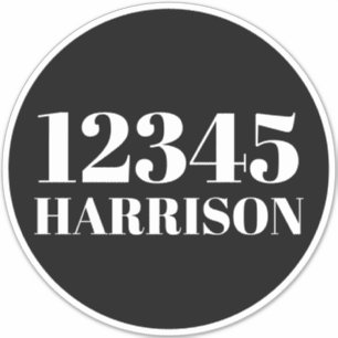 Adesivo Número de caixa do reciclagem de lixo personaliza