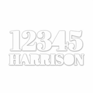 Adesivo Número de caixa do reciclagem de lixo personaliza