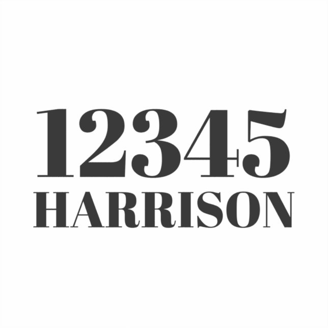 Adesivo Número de caixa do reciclagem de lixo personalizad (Frente)