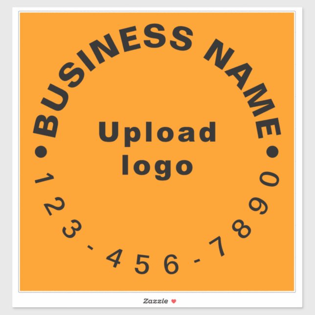 Adesivo Número de Telefone Comercial em Orange Large Squar (Folha)