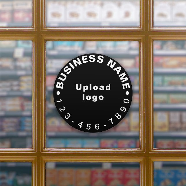 Adesivo Número de telefone comercial em vinil redondo pret (Criador carregado)