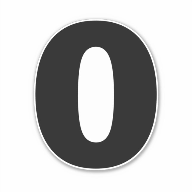 Adesivo Número de Vinheta Preta e Branca (Frente)