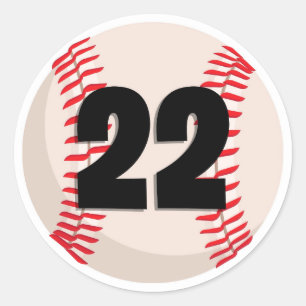 Adesivo Número Favorito do Baseball #22