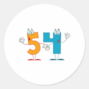 Adesivo Número feliz 54