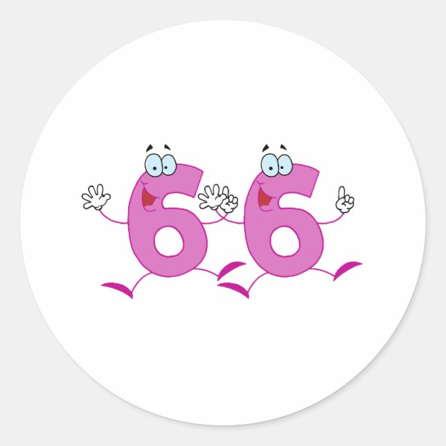 Adesivo Número Feliz 66 (Frente)