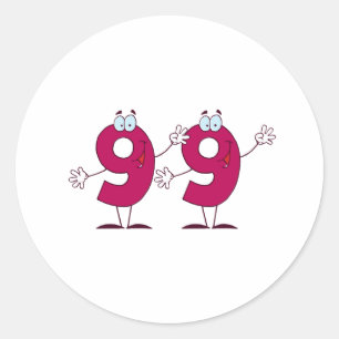 Adesivo Número feliz 99