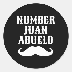 Adesivo Número Juan Abuelo Espanhol Mexicano Melhores Pres