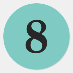 Adesivo Número Oito suprimentos de planejamento simples 8 