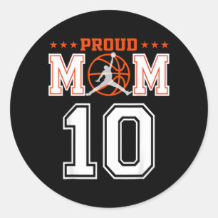Adesivo Número Personalizado 10 Mãe Orgulhosa de Basquete