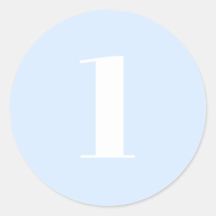 Adesivo Número personalizado moderno, data, azul claro