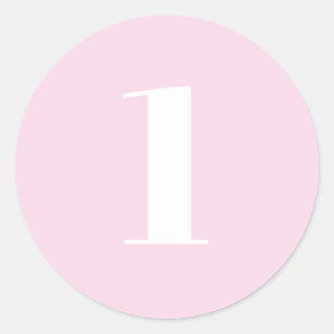 Adesivo Número personalizado moderno, data, rosa claro