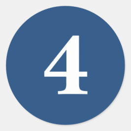Adesivo Número quatro de material de planejamento simples 