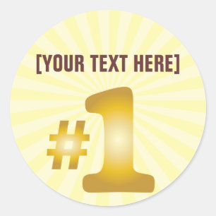 Adesivo número um com nome feito sob encomenda