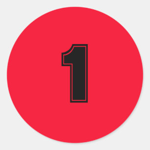 Adesivo Número Um de planejamento de recursos simples 1 pr