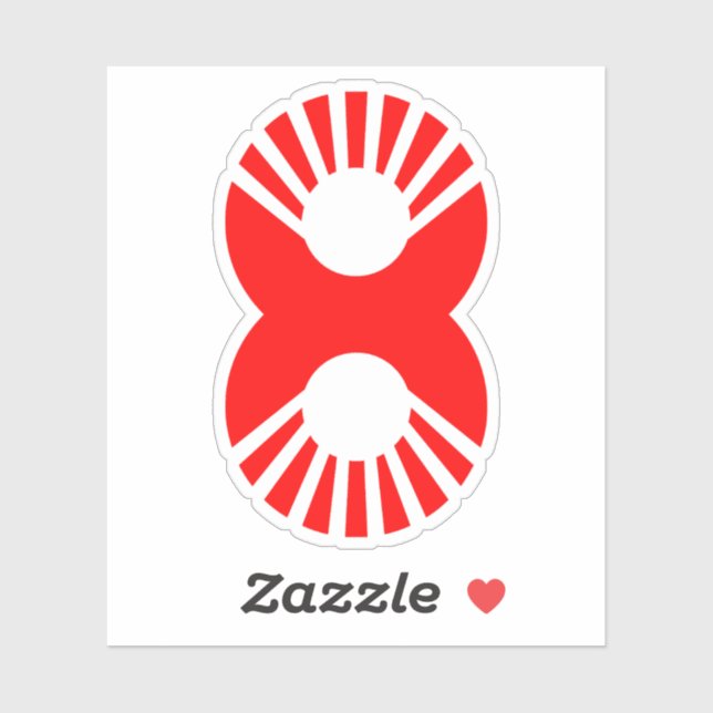 Adesivo Número Vermelho 8 (Folha)