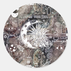 Adesivo Numerologia Sortuda Manifesta Galáxia Mágica Grung