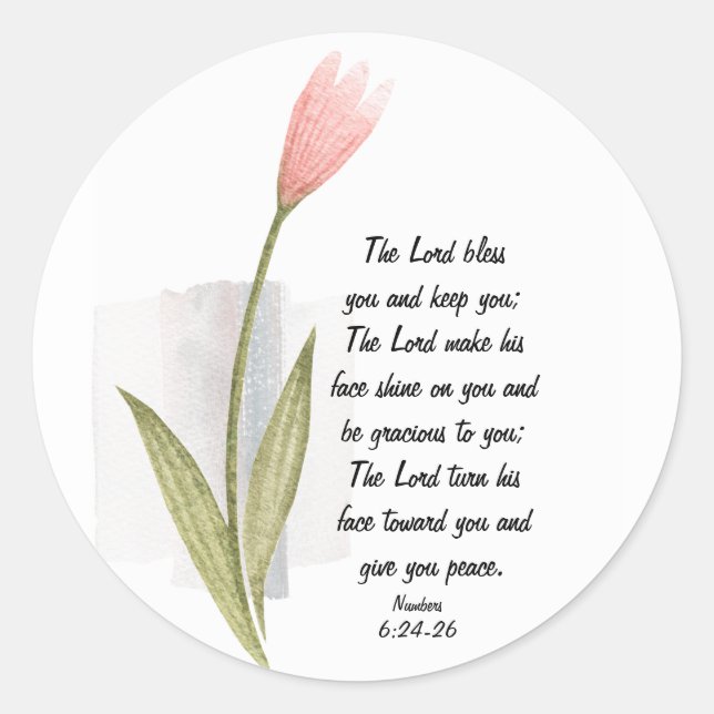 Adesivo Números 6:24-26 O Senhor Abençoa-te e Mantém-te (Frente)