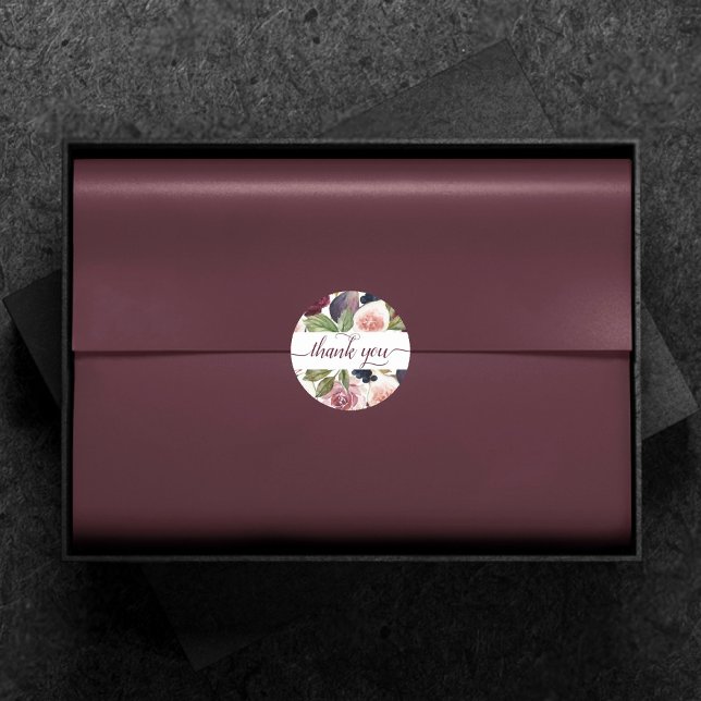 Adesivo Números Blooming | Moody Watercolor Garland Obriga (Criador carregado)