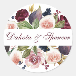 Adesivo Números Blooming Selo de Envelope Floral Elegan