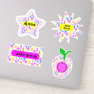 Adesivo Números Coloridos Personalizados