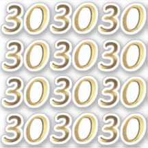 Números de 30 Faux Dourado 30 Anniversário