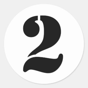 Adesivo Números de lápis por Janz Número 2 Duas Brancas