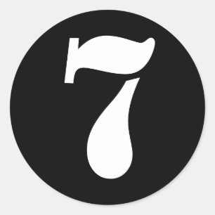 Adesivo Números de lápis por Janz Número 7 Sete Preto