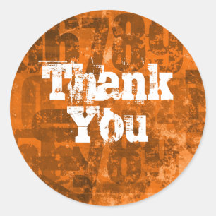 Adesivo Números grandes na textura do dourado laranja acas