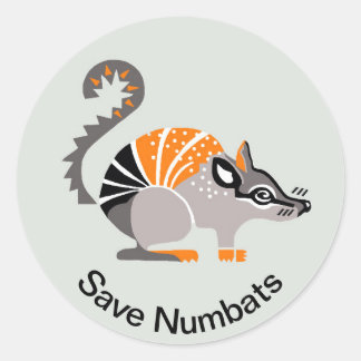 Adesivo NÚMEROS - Marsupial - Animais ameaçados -