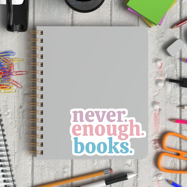 Adesivo Nunca Chega De Livros Coloridos (Criador carregado)
