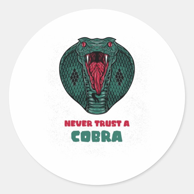 Adesivo Nunca confie em um COBRA (Frente)