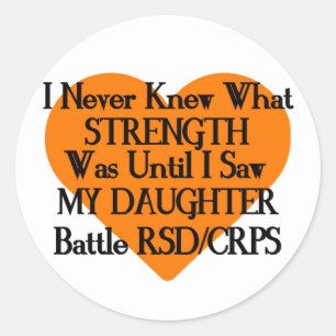 Adesivo Nunca Conheci Força/Coração/Filha...RSD/CRPS