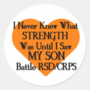 Adesivo Nunca Conheci Força/Coração/Filho...RSD/CRPS