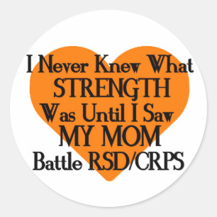 Adesivo Nunca Conheci Força/Coração/Mãe...RSD/CRPS