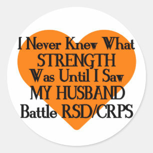 Adesivo Nunca Conheci Força/Coração/Marido...RSD/CRPS