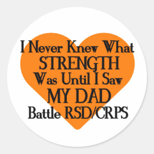Adesivo Nunca Conhecido Força/Coração/Pai...RSD/CRPS