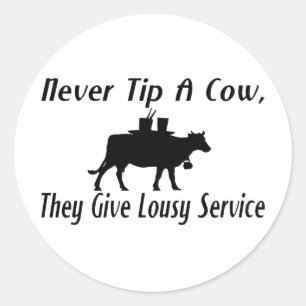 Adesivo Nunca derrube uma vaca