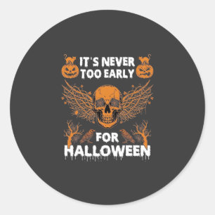 Adesivo Nunca é Tarde Demais para o Halloween Caveira Vinh