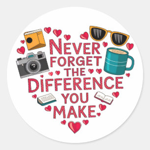 Adesivo Nunca Esqueça A Diferença Que Faz, Graças