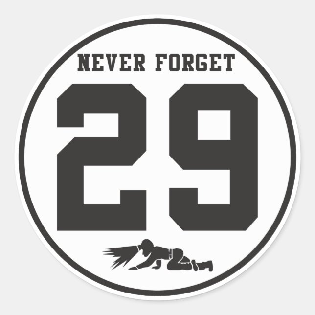 Adesivo Nunca Esquecer - 29 Sticker (Frente)