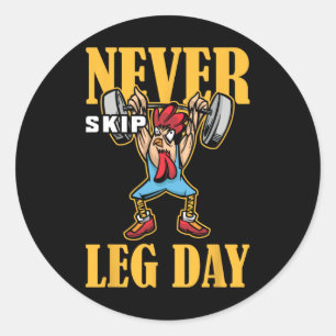 Adesivo Nunca Ignorar o Workout de Pesagem do Dia da Perna