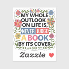 Adesivo Nunca julgue um livro pelo cobrir