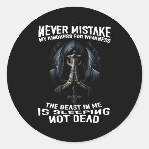 Adesivo Nunca Misture Minha Bondade Por Fraqueza Básica