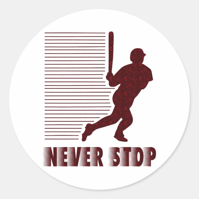 Adesivo Nunca Pare: Baseball (Frente)