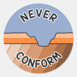 Adesivo Nunca se Conforme - Desconformidade Angular do Geó