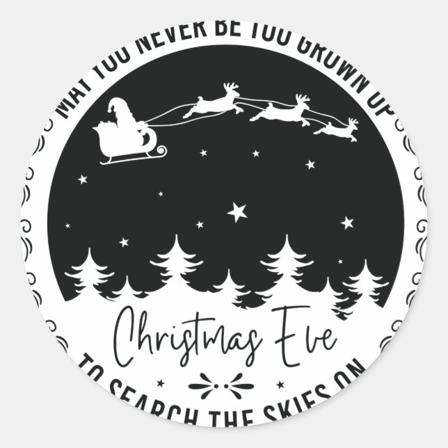 Adesivo Nunca seja muito velho para procurar nos céus (Frente)