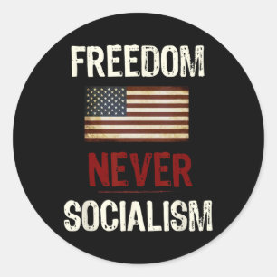 Adesivo Nunca Socialismo Antisocialista Republicano