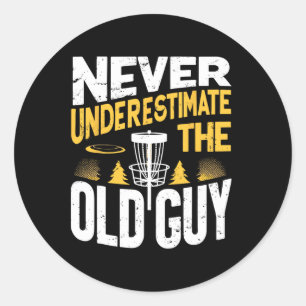 Adesivo Nunca Subestime O Cara Velho Divertido Disc Golf F